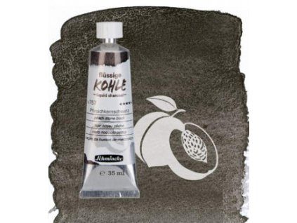 Tekutý uhel v tubě 35ml - čerň z pecek broskve (Barva čerň z pecek broskve)