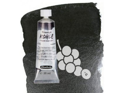 Tekutý uhel v tubě 35ml - čerň z pecek vína (Barva čerň z pecek vína)