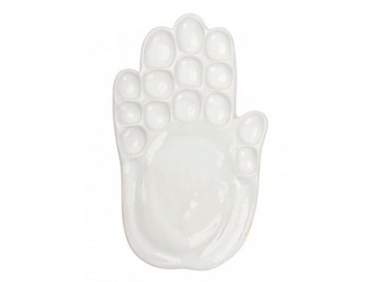 Porcelánová paleta pro akvarel – ruka