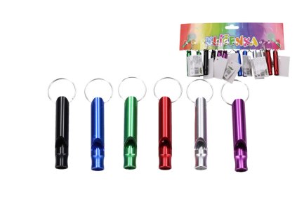 Klíčenka barevná píšťalka 6 cm (W028939 )