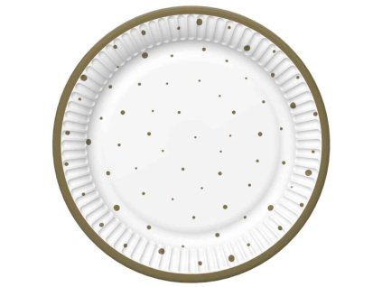 Papírový talíř velký – Zlatý puntík