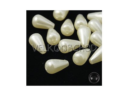 Voskované perly – kapky, 15x9mm (20ks)