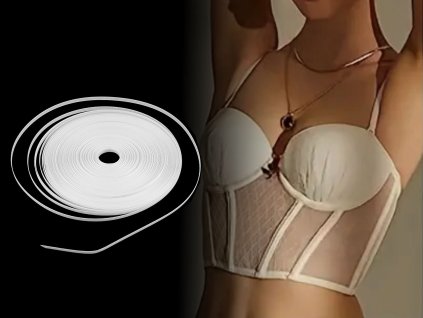 Kostice PES v metráži prošívací šíře 7 mm (Balení 40 m, Varianta bílá)