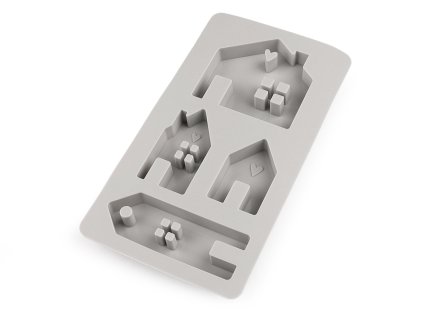 Silikonová odlévací forma na výrobu domečků (Balení 1 ks, Varianta 2 šedá nejsvětlejší)