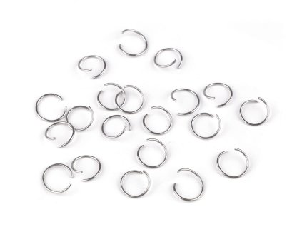 Kroužek spojovací otevřený Ø12 mm z nerezové oceli (Balení 20 ks, Varianta platina)