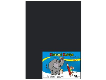 Kreslicí karton - černý, A2, 180g (10 listů)