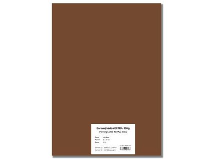 Barevný karton EXTRA - hnědý, 50x70cm, 300g (10 listů)