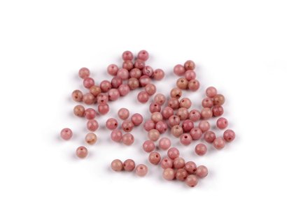 Rodonit, minerální korálky Ø4 mm (Balení 96 ks, Varianta růžová)