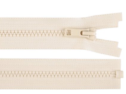 Kostěný zip YKK No 5 délka 65 cm bundový (Balení 1 ks, Varianta 501 bílá)