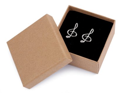 Manžetové knoflíky v dárkové krabičce (Balení 1 krab., Varianta 1 platina houslový klíč)