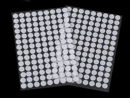 Suchý zip samolepicí kolečka O10 mm - bílá