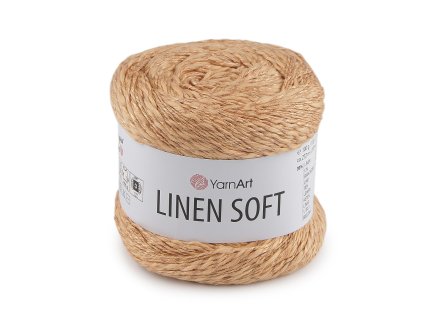 Pletací příze Linen Soft 100 g (Balení 1 ks, Varianta 1 (7301) režná světlá)