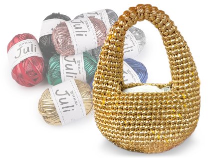 Pletací příze Juli metalická 100 g (Balení 1 ks, Varianta 1 (11) stříbrná)