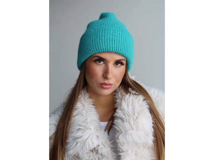 Dámská zimní čepice s vlnou z angorského králíka a jemným lurexem (Balení 1 ks, Varianta 1 pink)