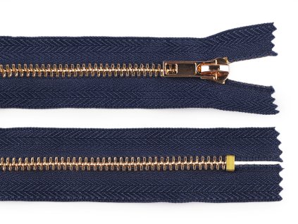 Kovový zip No 5 délka 10 cm (jeansový) (Balení 1 ks, Varianta černá zlatá)