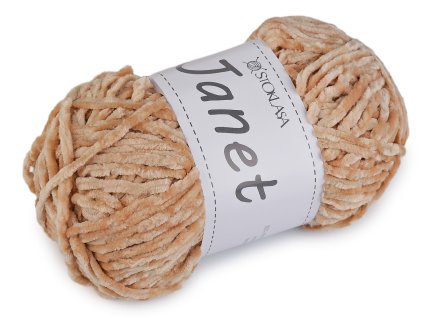 Pletací žinylková příze Janet 100 g (Balení 1 ks, Varianta 1 bílá)