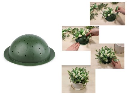 Aranžovací napichovací klobouk Ø16,5 cm (Balení 1 ks, Varianta zelená)