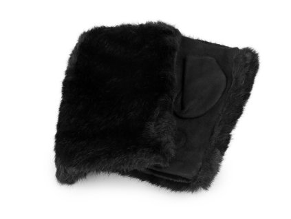 Dámské rukavice bezprsté s kožešinou (Balení 1 pár, Varianta 1 krémová světlá)