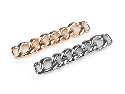 Designový řetízek na zdobení oděvů a plavek 1,7x8 cm (Balení 1 ks, Varianta 1 nikl)