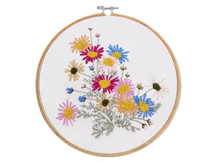 Sada na vyšívání s předtištěným motivem (Balení 1 sada, Varianta 3 béžová)