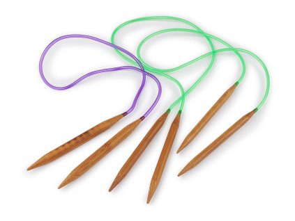 Kruhové jehlice bambusové č. 9; 10; 12 (Balení 1 ks, Varianta 1 (9 mm) bambus tmavý)