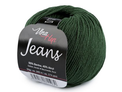 Pletací příze Jeans 50 g (Balení 1 ks, Varianta 1 (8002) bílá)