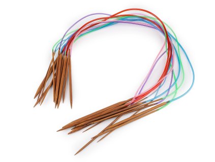 Kruhové jehlice bambusové č. 2-8 (Balení 1 ks, Varianta 1 (2 mm) bambus tmavý)