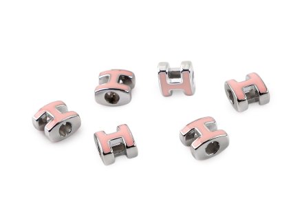 Plastové korálky s velkým průvlekem H 10x11 mm (Balení 10 ks, Varianta 1 bílá)