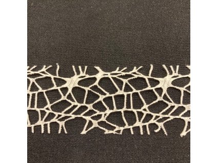 Dekorační stuha pavučina - krémová 50mm (6m)