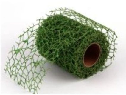 Dekorační stuha pavučina - zelená 50mm (2,8m)