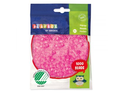 25923 1 zazehlovaci koralky 1000ks ruzove