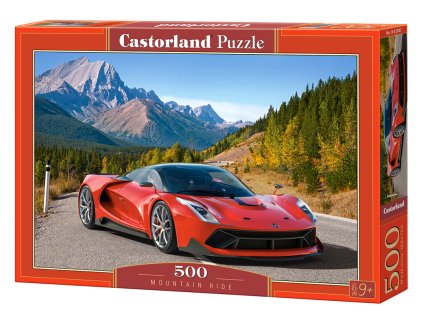 21795 2 puzzle castorland 500 dilku cervene auto v horach
