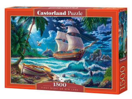 25707 puzzle castorland 1500 dilku prvni noc v nove zemi