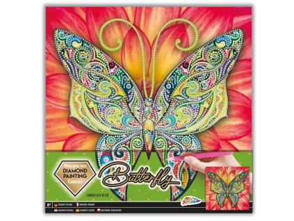 28535 diamantovy obrazek na platne 30 x 30 cm motyl