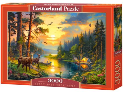 28790 puzzle castorland 3000 dilku zapad slunce nad rekou