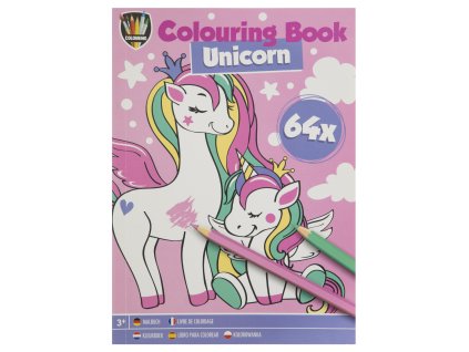 28877 kniha omalovanek 64 listu jednorozec