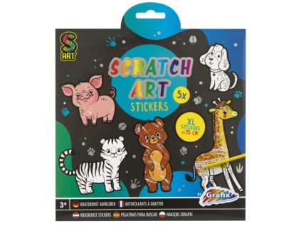 25251 1 skrabaci samolepky xl 5ks zviratka