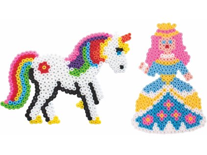 28985 1 desticky pro zazehlovaci koralky 10 ks princezna a jednorozec