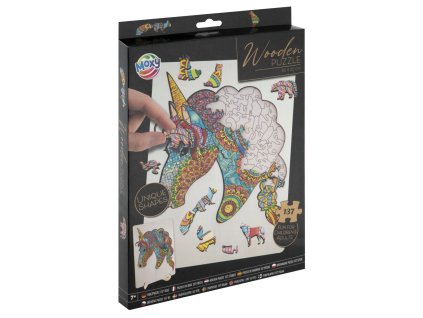 30411 4 drevene puzzle 137 dilku jednorozec