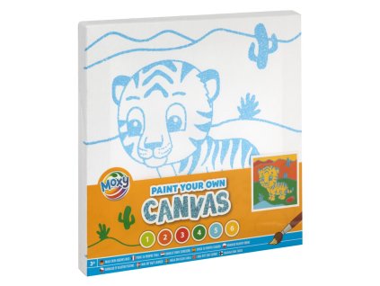 31161 malovani na platno vodove barvy tygrik 19 5 x 19 5 cm