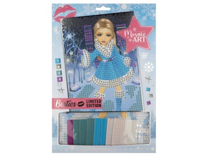 31392 mozaikovy obrazek a4 divka v modrem kabatu