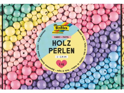 33186 drevene koralky 1 1 8 cm 1kg pastelove