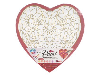 28304 malovani na platno podle cisel cervene srdce