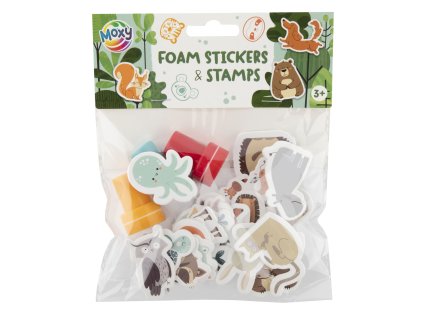 33477 detske penove samolepky a tri razitka zviratka