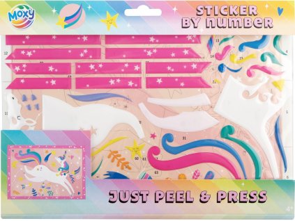 25245 3 nalepovaci obrazek podle cisel jednorozec