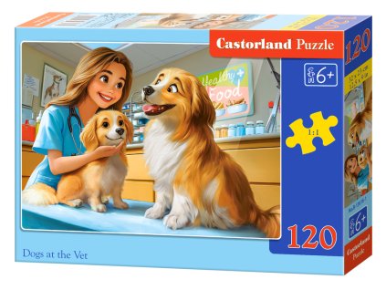 33690 puzzle castorland 120 dilku dogs at the vet