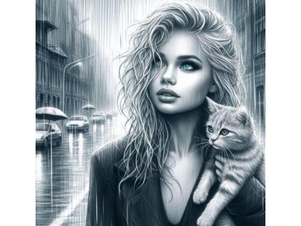 33840 5 diamantovy obrazek modrooka divka s kockou 30 x 40 cm