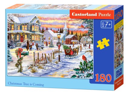 34002 puzzle castorland 180 dilku vanoce prichazeji