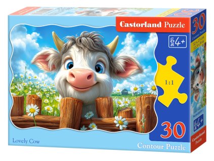 34005 puzzle castorland 30 dilku krasna kravicka lowely cow