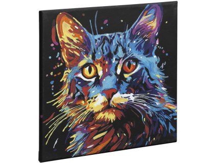 34140 2 malovani podle cisel cerne platno 30x30cm